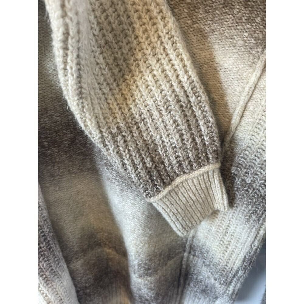 SO Women's Sweater Ombre Vneck Knit S Beige Cream Soft warm cable knit fall - Picture 5 of 7